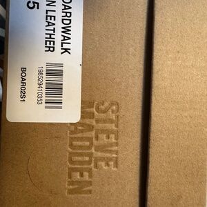 Steve Madden Boardwalk Tan leather platform slides
